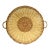 1970s Round Rattan 20" Basket Tray For Sale