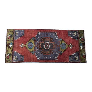 Vintage Turkish 2x3 Mini Rug For Sale