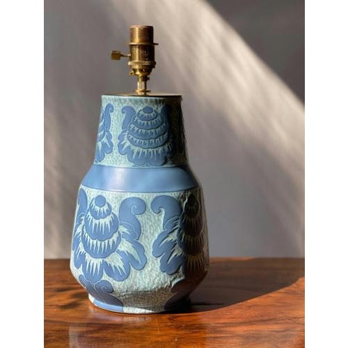 Table Lamp by Josef Ekberg for Gustavsberg, 1890s For Sale - Image 3 of 9