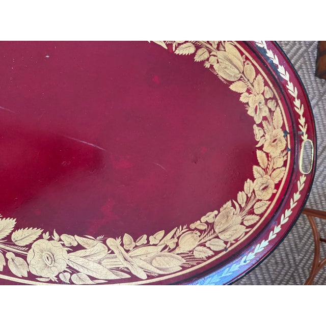 English Circa 1820 Oval Tole Table For Sale - Image 3 of 16