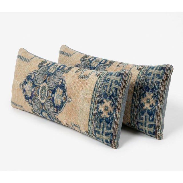 This beautiful 15'' x 41'' & 15'' x 47'' pillow cover set was made from authentic Turkish rug pieces. Bright colors of...