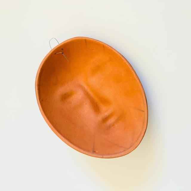 Terra Cotta Vintage Terra Cotta Mask Wall Hanging For Sale - Image 8 of 8