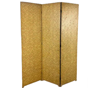 Late 19th Century 3-Panel Screen / Room Divider W Godey’s Fashion Print Appliqué