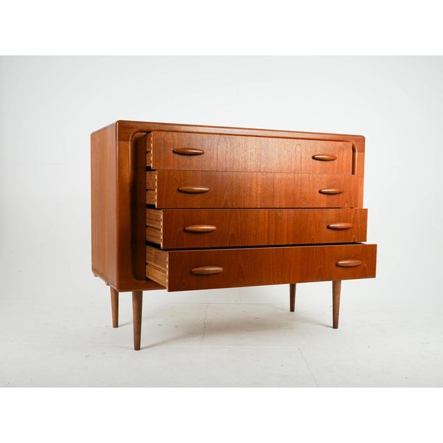 Wood Vintage Teak Chest of Drawers from Dyrlund, 1960s For Sale - Image 7 of 8