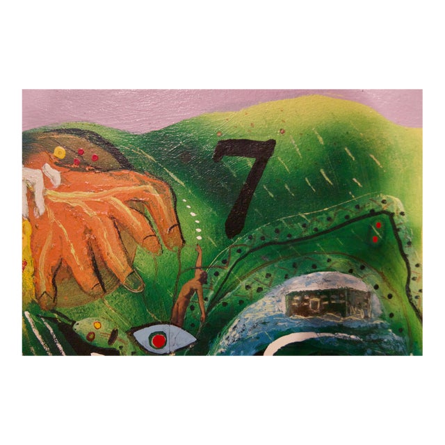 Genesis, Late 20th-Century, Abstract Mixed Media on Wood by George De Goya, 1975 For Sale