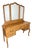 Vintage French Louis Style Oak Dressing Table with Mirror For Sale