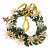 Petite Choses Vintage Tole Wreath With Daisies, Yellow Bow & Butterfly For Sale