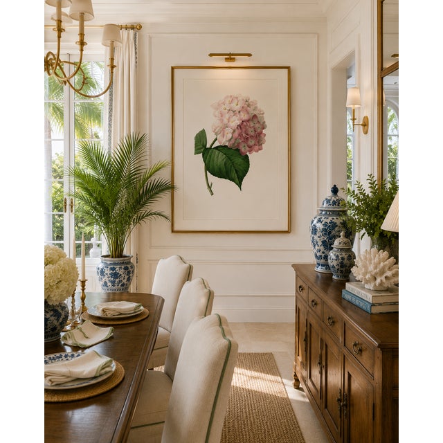 Hydrangea by Pierre-Joseph Redouté, Vintage Botanical Art Print, 40" X 60" For Sale - Image 9 of 10