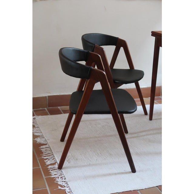 Wood Teak Model 205 Dining Chairs attributed to Thomas Harlev for Farstrup Møbler, Denmark, 1960s, Set of 2 For Sale - Image 7 of 11