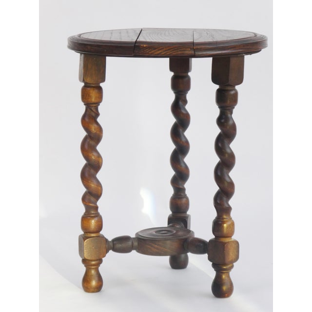 Small Vintage Plant Stand with Turned Legs, 1920s For Sale - Image 6 of 9