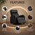 Not Yet Made - Made To Order Pu Leather Recliner Chair With Lumbar Support | Swivel, Reclining Living Room Sofa For Sale - Image 5 of 9