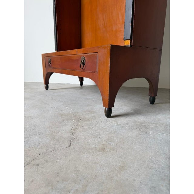 1960s Hollywood Regency Baker-Style One-Drawer Bookcase With Adjustable Shelves For Sale - Image 10 of 16