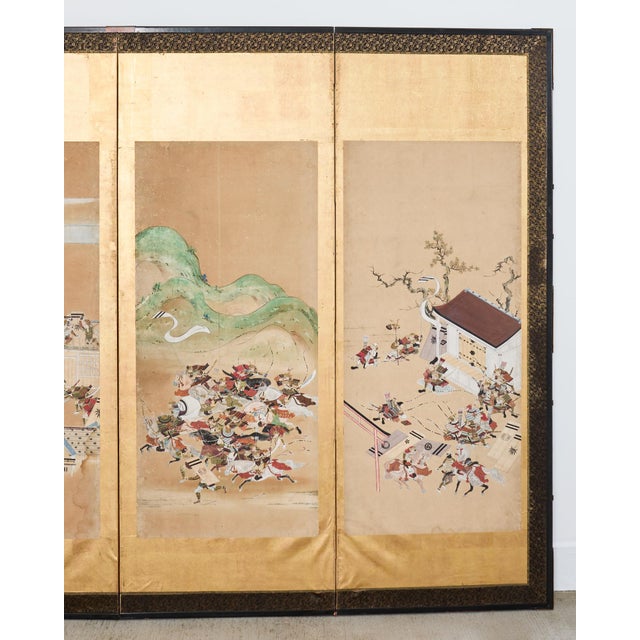 Late 18th Century Pair of Japanese Edo/Tokugawa Screens Tale of Heiki For Sale - Image 5 of 12