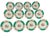 English Early 20th Century Myott Staffordshire Green Chelsea Bird Dinner Plates- Set of 12 For Sale - Image 3 of 9