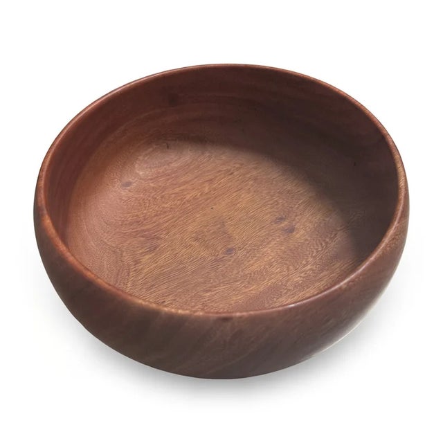 Hand-carved mid-century Hawaiian kamani wood bowl. Often referred to as a "wood of a thousand virtues" for its traditional...
