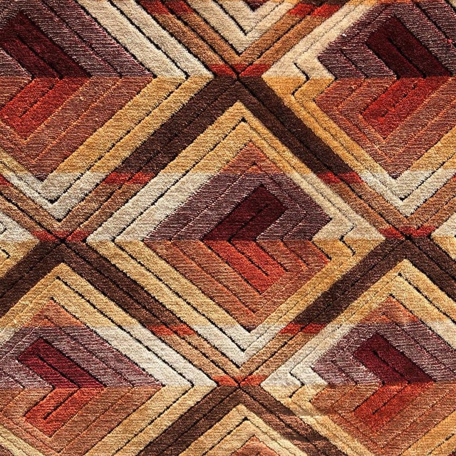 1970s 1970s Retro Geometric Patterned Sofa For Sale - Image 5 of 6