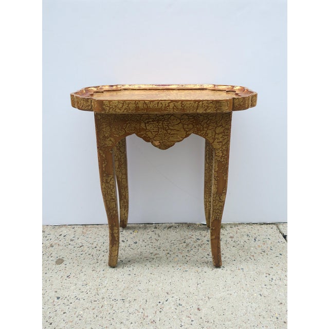 Italian Gold Giltwood Side Table For Sale - Image 12 of 17