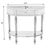 Spritely Home Accent Furniture Mozart 31.5 in. W Demilune Wood 1 Drawer Console Table with Open Lower Shelf, Antique Beige For Sale - Image 4 of 11