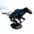 1920s chrome car ornament of a jockey riding a race horse. Painted Over as Folk Art