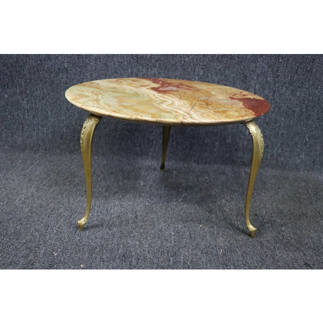 Onyx & Metal Coffee Table For Sale In Philadelphia - Image 6 of 7