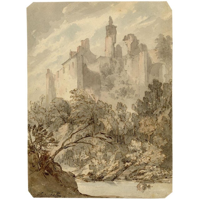 Rev Hon Charles Francis Annesley, Rosslyn Castle, Midlothian, Scotland, 1800s, Graphite and Paper For Sale - Image 4 of 7