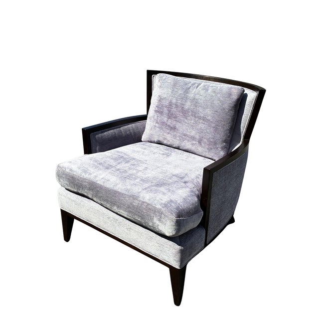 Hollywood Regency Pair of Barbara Barry for Baker California Lounge Chairs, Model 6713c For Sale - Image 3 of 11