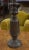 Metal Pair of American Mid-Century Sculptural Brass Table Lamps, 1950s For Sale - Image 7 of 8