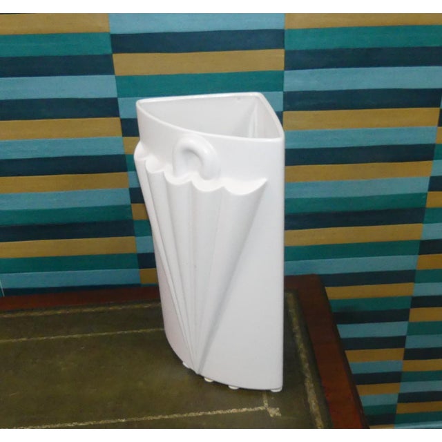 Vintage White Ceramic Model 461/40 Umbrella Stand from Scheurich Keramik, 1980s For Sale - Image 3 of 6