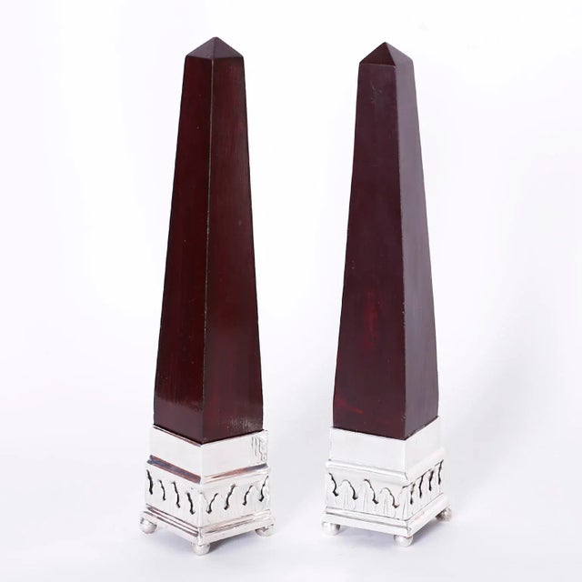 Wood Pair of Anglo Indian Obelisks For Sale - Image 7 of 7
