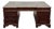 English Partner Desk in Green Leather For Sale