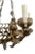 Italian Vintage Italian Style Leaves Decor Metal 6 Arm Wired Chandelier For Sale - Image 3 of 6