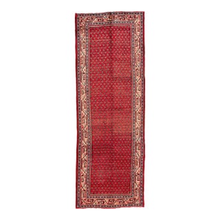 Vintage Heriz Handmade Wool Rug For Sale