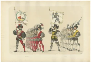 The Butchers and Tanners Guilds, A Display of Swiss Craft and Tradition, 1855, Lithograph