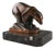 Art Deco Metal Polar Bear on Black Marble Base, France, 1930s For Sale