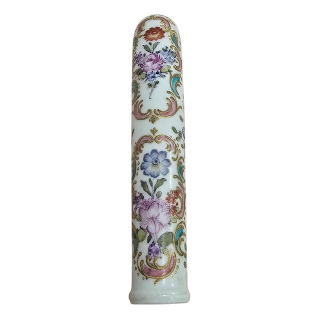 Hand-Painted Porcelain Door Handle, 19th Century For Sale