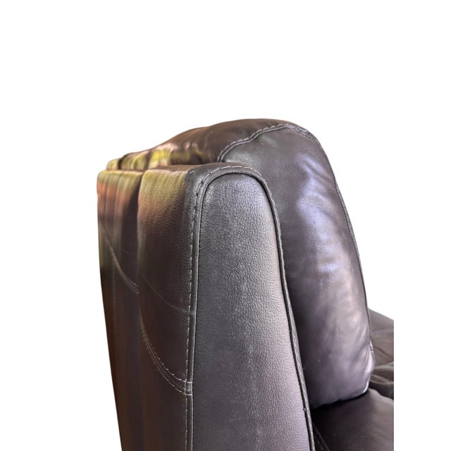 Charcoal Chateau D’Ax Leather Sofa, Designed by the Italian Furniture Brand Chateau D’Ax For Sale - Image 8 of 12