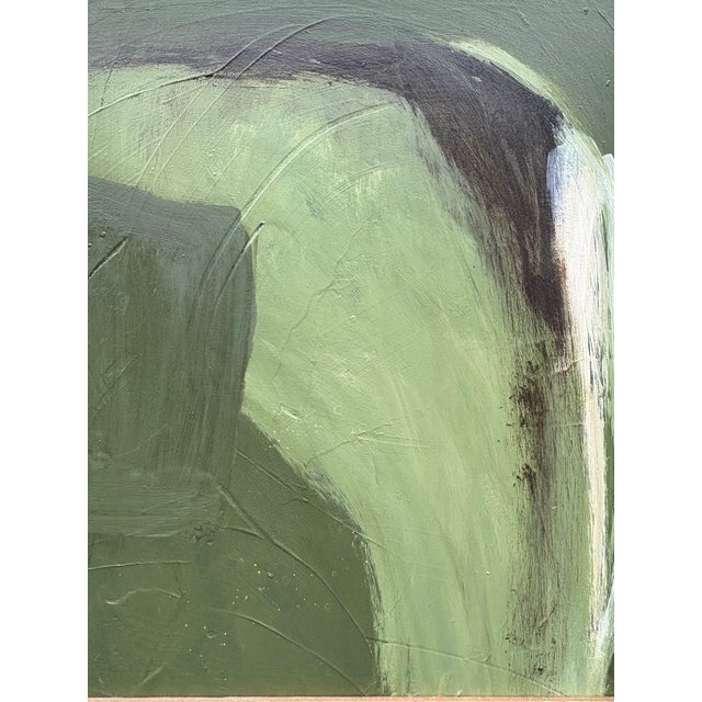 2024 Amanda Carol Collection Green Abstract Oil Painting in Fine French Antique Frame For Sale In Houston - Image 6 of 16