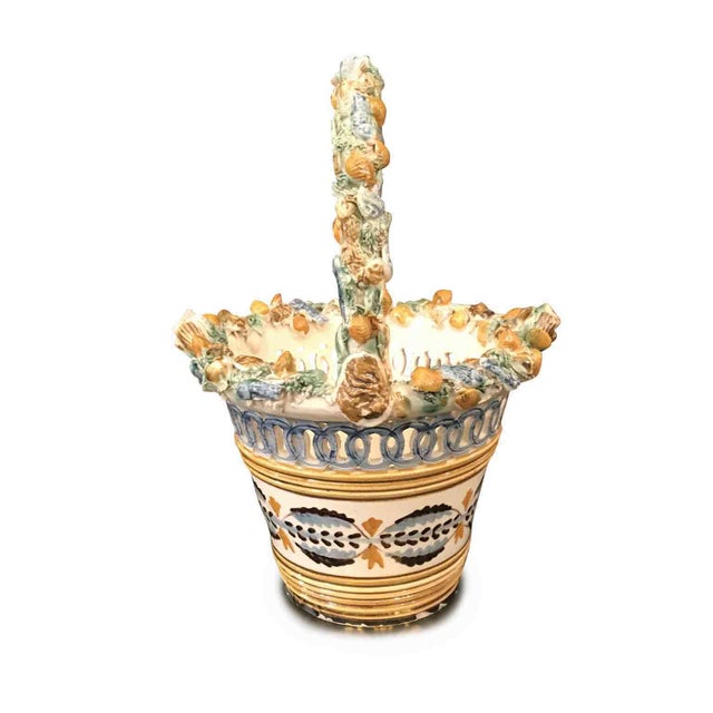 Vintage Ceramic Basket, 1950s For Sale - Image 4 of 6