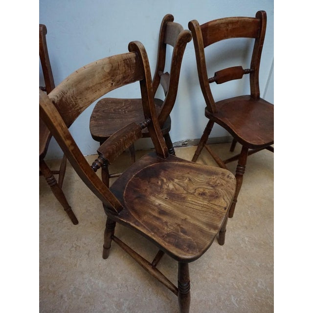 English Oxford Windsor Chairs, 1860s, Set of 5 For Sale - Image 4 of 18