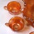 Fenton Art Glass Company Early 20th Century Fenton Marigold Carnival Glass "Orange Tree" Footed Master Fruit Bowl & Cup Set - 7 Pieces For Sale - Image 4 of 11