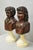 Late 20th Century Classical Maitland Smith Style Carved Mahogany Wood Bust on Alabaster - A Pair For Sale - Image 13 of 15
