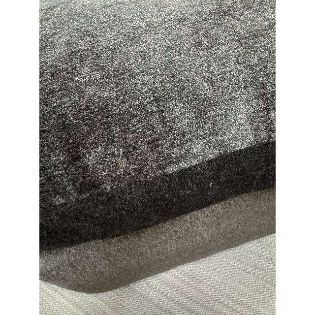 Scheiber Design Group Tufted Ottoman, Charcoal For Sale - Image 11 of 16