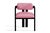 Vértigo Dining Chair in Pink Velvet from Moanne For Sale - Image 6 of 6