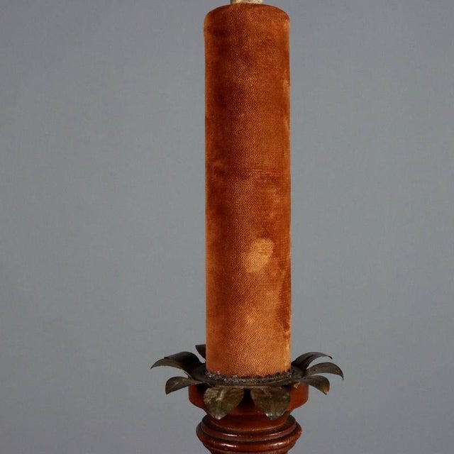 19th Century Antique Floor Lamp in Gilded Metal and Glass, Italy For Sale - Image 6 of 11