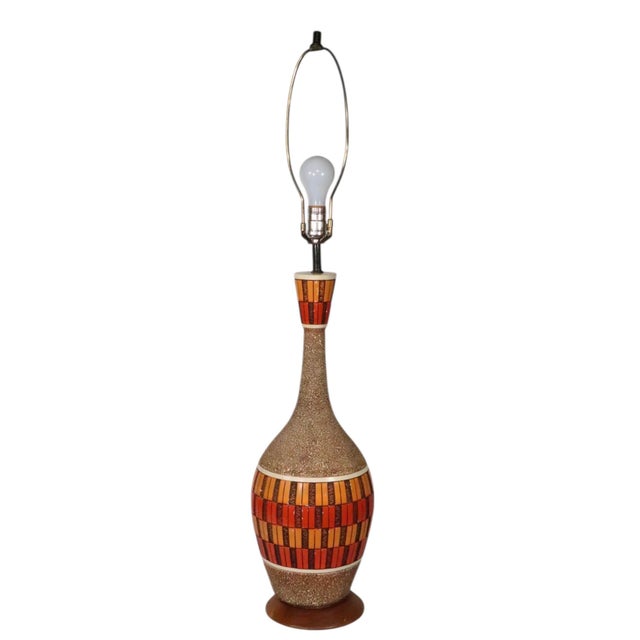 Mid 20th Century Mid Century Ceramic Table Lamp For Sale - Image 11 of 14