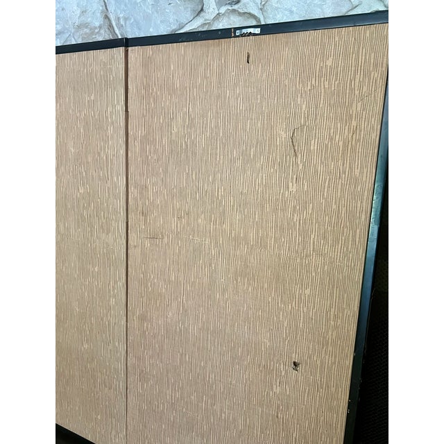 Vintage Mid-Century Japanese 4-Panel Byobu Folding Screen - "White Egrets & Willow" For Sale - Image 16 of 16