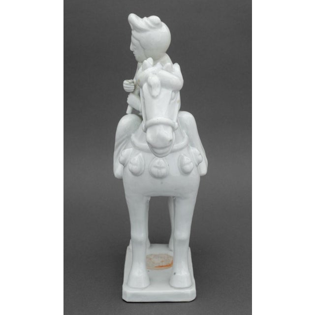 Blanc De Chine Figure on Horseback Sculpture For Sale - Image 4 of 7