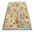 Kilim Rug 4’2” X 5’10” Multicolor Wool Tribal Handwoven Oriental Carpet For Sale