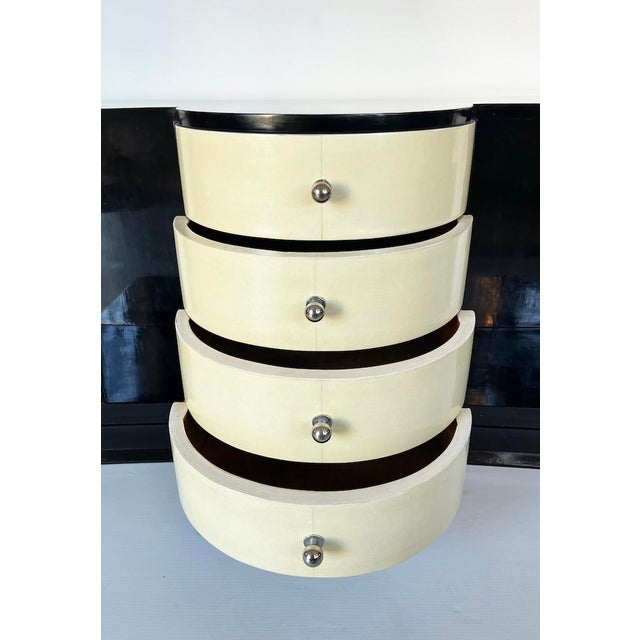 Vintage Art Deco Chest of Drawers with Curved Drawers, 1930s For Sale - Image 6 of 9