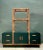 This vintage wrapped rattan etagere and laminate credenza brings together sculptural texture, generous storage, and a...